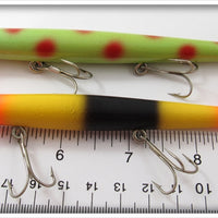 Pencil Plug Green Spotted & Orange, Yellow & Black Pair