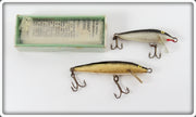 Vintage Rapala Gold & Black Minnow Lure Pair With One Box