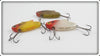 Heddon Super Sonic Lot Of Three: Yellow/Red, Gold/Red & Transparent/Red