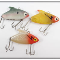 Heddon Super Sonic Lot Of Three: Yellow/Red, Shad & Transparent/Red