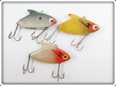 Heddon Super Sonic Lot Of Three: Yellow/Red, Shad & Transparent/Red