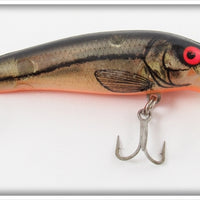 Vintage Bomber Bait Co Transparent Orange Belly Minnow Lure 