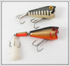 Vintage L&S Bait Co Jointed Popper & Popper Lure Pair 