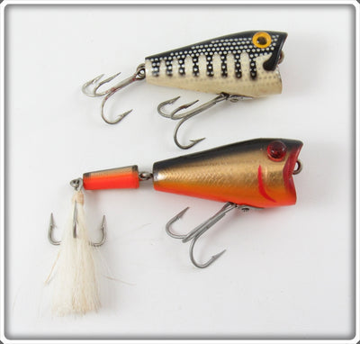 Vintage L&S Bait Co Jointed Popper & Popper Lure Pair 
