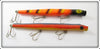 Vintage Pencil Plug Rainbow & Orange Striped Lure Pair