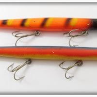 Vintage Pencil Plug Rainbow & Orange Striped Lure Pair
