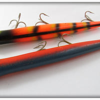 Pencil Plug Rainbow & Orange Striped Pair