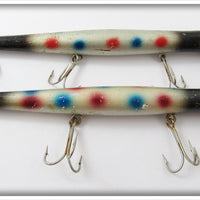 Vintage Pencil Plug Silver Spotted Lure Pair