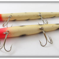 Pencil Plug White Black Spot & Black Stripes Pair