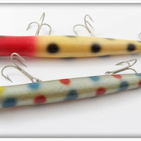 Pencil Plug Silver Spotted & White Spotted Pair