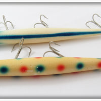 Pencil Plug White Spotted & Blue/White Pair