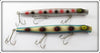 Vintage Pencil Plug Silver Spotted & Blue/White Spotted Lure Pair