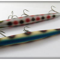 Pencil Plug Silver Spotted & Blue/White Spotted Pair