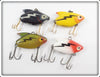 Heddon Sonic Lot Of Four: Yellow, Black, Perch, & Red/White