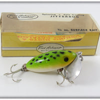 Vintage Fred Arbogast Frog Spot Spinning Jitterbug Lure In Box