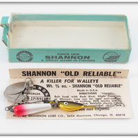 Vintage Shannon Old Reliable Spinner Lure In Box