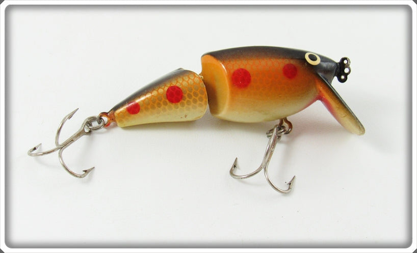 Vintage Unknown Possibly Swedish Spotted Jointed Minnow Lure 