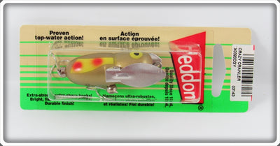 Heddon Gold Yellow Wings Tiny Crazy Crawler Lure On Card