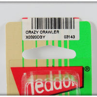 Heddon Gold Yellow Wings Tiny Crazy Crawler On Card