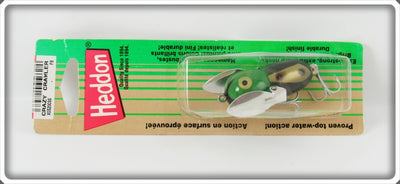 Heddon Green Gold Wings Tiny Crazy Crawler Lure On Card