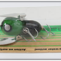 Heddon Green Gold Wings Tiny Crazy Crawler On Card