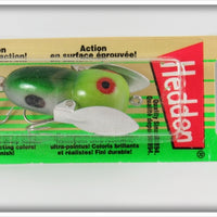 Heddon Green With Light Green Head Tiny Crazy Crawler On Card 