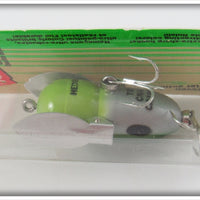 Heddon Green With Light Green Head Tiny Crazy Crawler On Card
