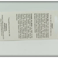 Heddon Green With Light Green Head Tiny Crazy Crawler On Card