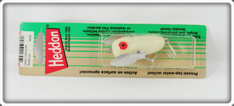 Heddon Luminous Tiny Crazy Crawler Lure On Card