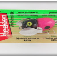 Heddon Pink With Black Head Tiny Crazy Crawler Lure On Card