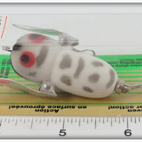 Heddon White Grey Coachdog Tiny Crazy Crawler On Card
