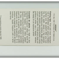 Heddon White Grey Coachdog Tiny Crazy Crawler On Card