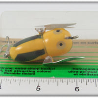 Heddon Yellow Green Wings Tiny Crazy Crawler On Card