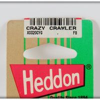 Heddon Yellow Green Wings Tiny Crazy Crawler On Card