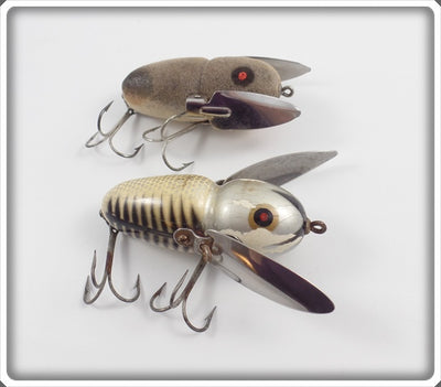 Heddon Crazy Crawler Pair: Mouse & Silver Shore
