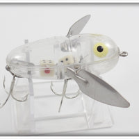 Heddon Plastic Crawler: Clear With Dice Inside