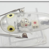 Heddon Plastic Crawler: Clear With Dice Inside