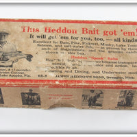 Vintage Heddon Pike Scale River Runt Spook Sinker Empty Box 