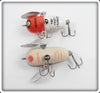 Heddon Tiny Crazy Crawler Pair: Mouse & Red & White Shore