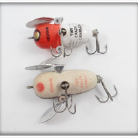 Heddon Tiny Crazy Crawler Pair: Mouse & Red & White Shore