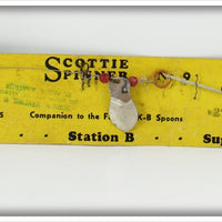Vintage K-B Bait Co Scottie Spinner Lure On Card