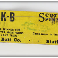 K-B Bait Co Scottie Spinner On Card