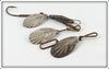 Vintage G.M. Skinner Turkey Foot Spinner Lot Of Three Lures