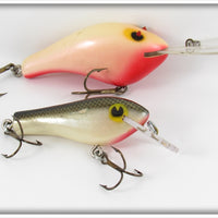 Vintage Poe's Bone Orange Belly & Gold Scale Crankbait Pair