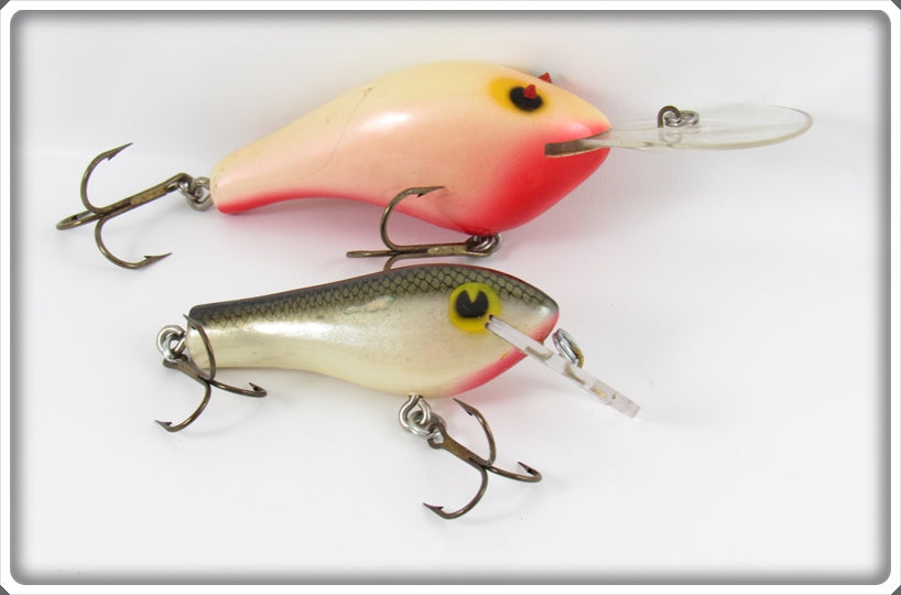 Vintage Poe's Bone Orange Belly & Gold Scale Crankbait Pair