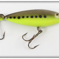 Vintage Cotton Cordell Gold Scale Black Spots Crazy Shad Lure