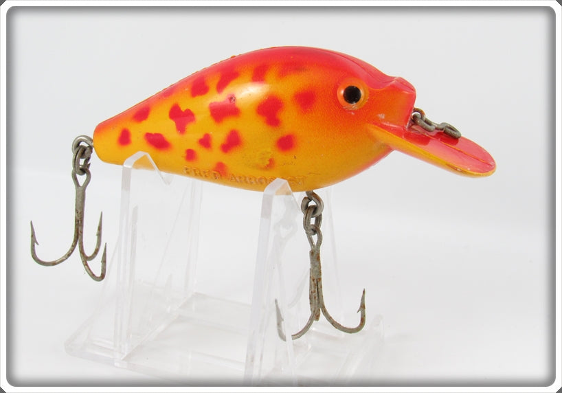 Vintage Fred Arbogast Orange Coachdog Pug Nose Lure