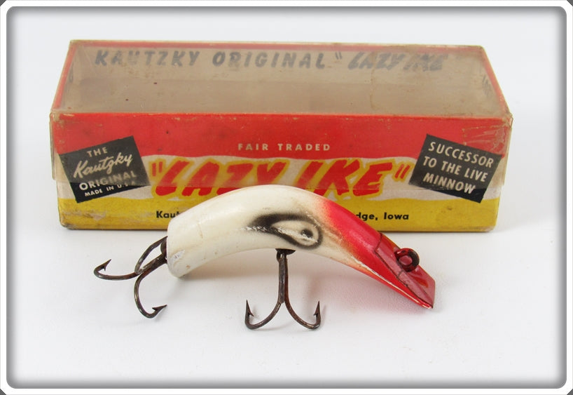 Vintage Kautzky Red & White Lazy Ike 1 In Box 