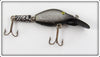Vintage Hubbard Black Silver Scale Sparkle Tail Lure