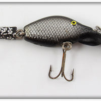 Vintage Hubbard Black Silver Scale Sparkle Tail Lure